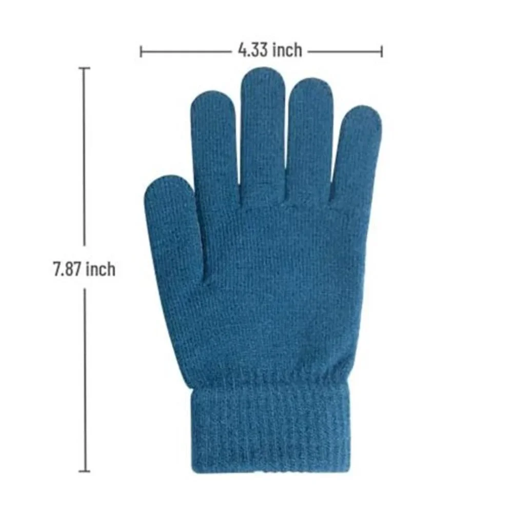 5 Pairs Women's Stretchy Knit Warm Gloves